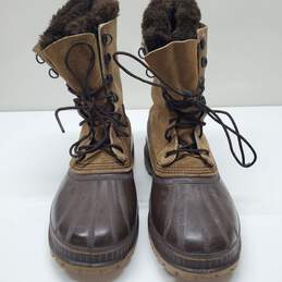 Vintage Sorel Boots Kaufman Steel Shank Brown Suede Men's Size 10 alternative image