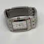 Designer Bulova Silver-Tone Stainless Steel Rectangle Analog Wristwatch image number 3