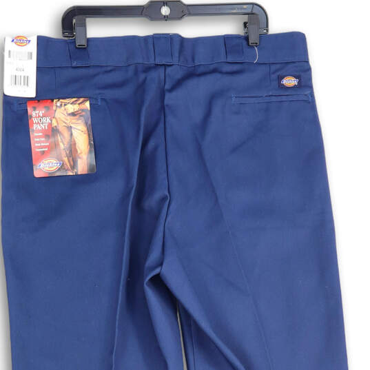 NWT Mens Navy Blue Original 874 Flat Front Work Pants Size 40x34 image number 4