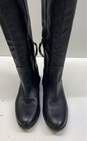 Sam Edelman Prina Black Leather Studded Tall Knee Zip Riding Boots Size 9 B image number 5