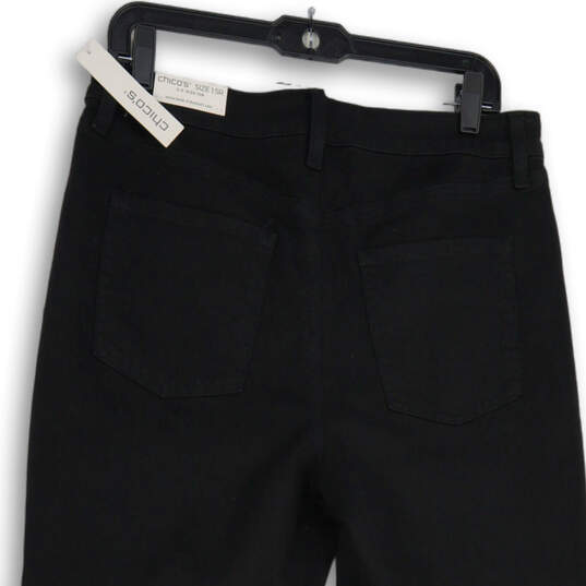 NWT Womens Black High Rise 5-Pocket Design Straight Leg Jeans Size 10R image number 4