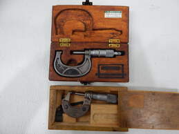 Pair Of VIntage Micrometers Tools Craftsman W/ Cases