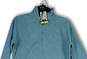 NWT Womens Blue Mock Neck Long Sleeve 1/4 Zip Fleece Pullover Jacket Size S image number 3