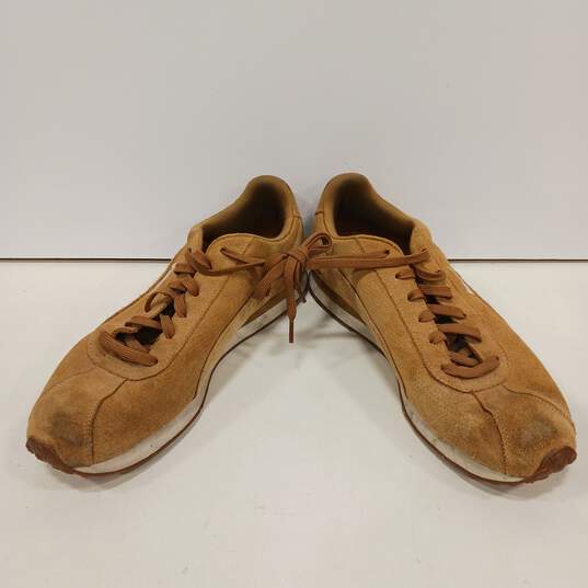 Mens  Brown Suede Lace Up Low Top Sneaker Shoes Size 12 image number 1