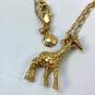 Designer J. Crew Gold-Tone Lobster Clasp Fashionable Camel Pendant Necklace image number 3
