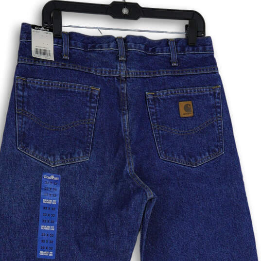 NWT Mens Blue Denim Medium Wash Straight Leg Jeans Size 33X32 image number 4