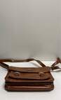 Giani Bernini Leather Double Pocket Crossbody Brown image number 3