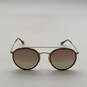 Womens RB3647-N Brown Round Lens Gold Full Rim Anti Reflective Sunglasses image number 2