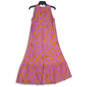 NWT Womens Pink Orange Sleeveless Halter Neck Tiered A-Line Dress Size S image number 2