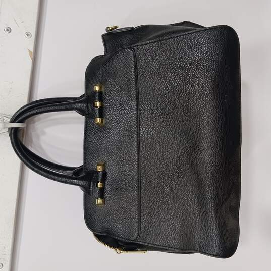 Buy the Steve Madden Black Leather Tote Bag | GoodwillFinds