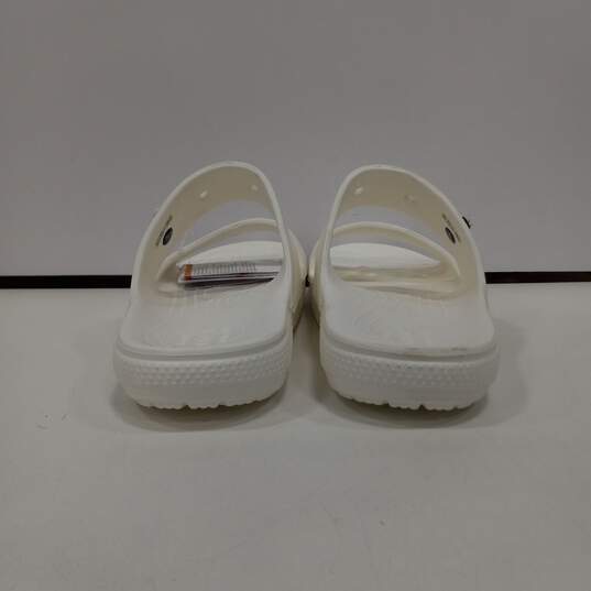 Crocs White Slide Sandals Men's Size 15 image number 3