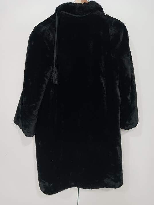 Women's Black Faux Fur Coat image number 2