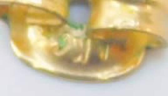 14k Yellow Gold Post Back Hoop Earrings 2.4g image number 4
