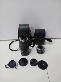 Sigma Auto Focus Hoya Macro Lens & Minolta AF 50mm Lens w/ Cases
