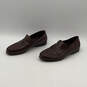 Mens Brown Leather Braided Moc Toe Slip On Loafers Shoes Size 7.5 M image number 2