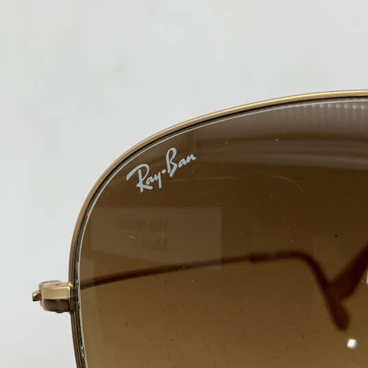 Womens RB3025 Gold Full Rim Brown Lens Gradient Aviator Sunglasses image number 7