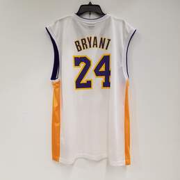 Adidas Mens White Sleeveless Kobe Bryant #24 Los Angeles Lakers NBA Jersey Size XL alternative image