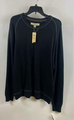 NWT Tommy Bahama Mens Black Long Sleeve Knit Crewneck Pullover Sweater Size XL