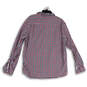 Mens Multicolor Gingham Long Sleeve Regular Fit Button-Up Shirt Size XL image number 2