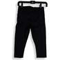 Womens Black Elastic Waist Pockets Stretch Pull-On Capri Leggings Size XS image number 2
