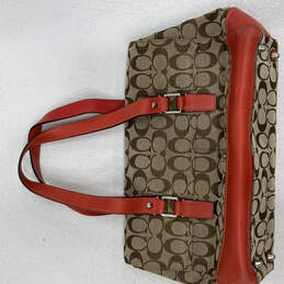 Womens Brown KO872-F13070 Hamptons Monogram Double Handle Satchel Bag alternative image