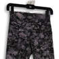 Womens Black Pink Floral Elastic Waist Pull-On Compression Leggings Size 6 image number 3