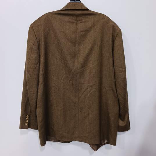 Alan Flusser Men's Brown Dress Coat Size 46R image number 2