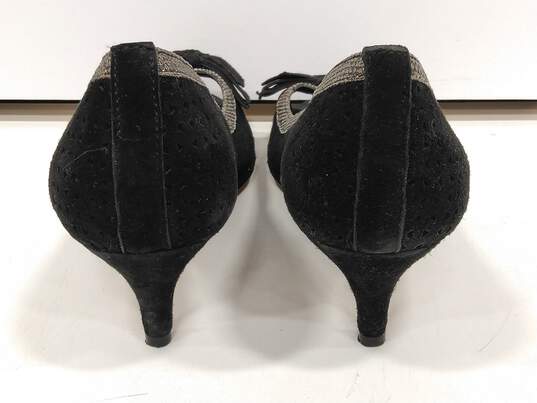Vaneli Women's Black Leather Heels Size 9.5N image number 4