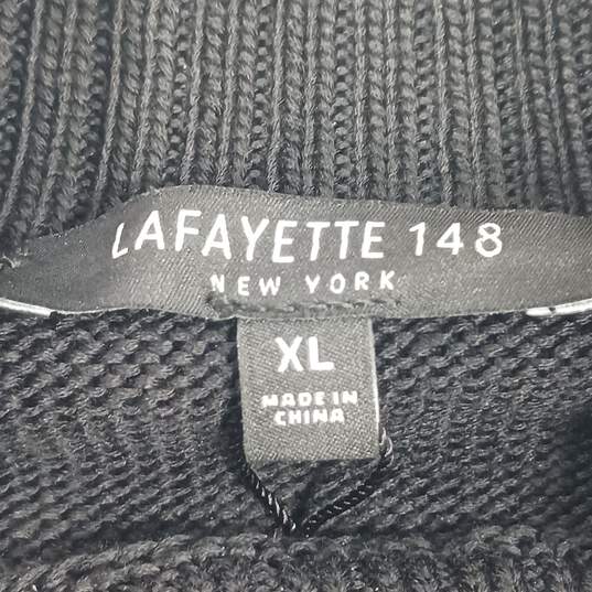 Lafayette 148 New York Women's Black Cropped Turtleneck Sweater Size XL NWT image number 4