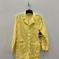 NWT Womens Yellow Long Sleeve Pockets Button Front One-Piece Jump Suit Sz S image number 3