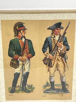 Lot Of 2 Frederick Elmiger Wooden Framed Revolutionary Soldiers Plaques alternative image