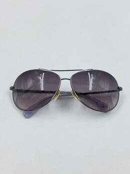 Diane von Furstenberg Gunmetal Aviator Sunglasses