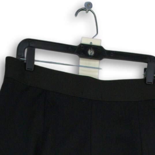 NWT Womens Black Elastic Waist Flat Front Pull-On A-Line Skirt Size 12 image number 4