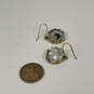 Designer J. Crew Gold-Tone Clear Crystal Stone Fish Hook Dangle Earrings image number 2