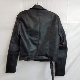 Love Tree Black Faux Leather Biker Jacket Size L alternative image