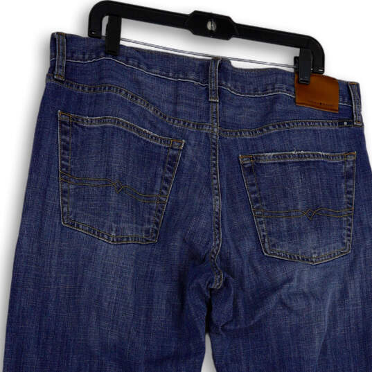 Womens Blue Denim Medium Wash Stretch Pocket Straight Leg Jeans Size 36/30 image number 4