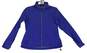 Mens Blue Long Sleeve Full Zip Hooded Athletic Jacket Size XS image number 1