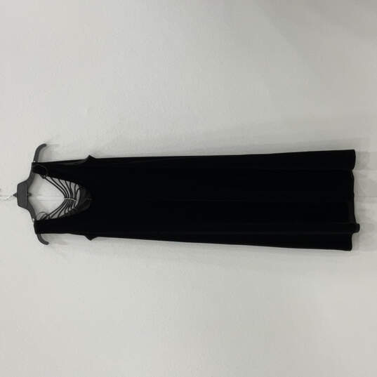 NWT Womens Black Velvet Stretch Sleeveless Round Neck Maxi Dress Size 14 image number 3