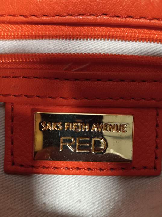 Sack Fifth Avenue Red Shoulder Tote Handbag image number 5