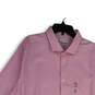 NWT Mens Pink Long Sleeve Spread Collar Slim Fit Button-Up Shirt Size 19 image number 3