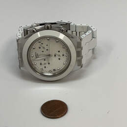 Designer Swatch Blooded Irony Diaphane Chronograph Dial Analog Wristwatch