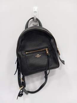 Women's Black Coach Andi Pebble Leather Backpack