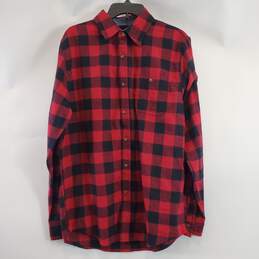 Lee Men Red Buffalo Plaid Button Up M NWT