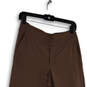 Womens Brown Flat Front Elastic Waist Pockets Pull-On Ankle Pants Size 4 image number 3