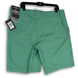 NWT Mens Green Printed Opti-Dri Flat Front Pockets Chino Shorts Size 38 alternative image