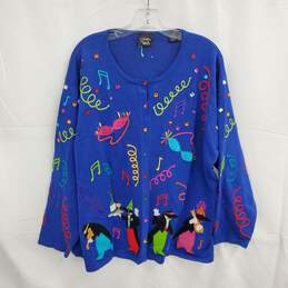 Vintage Christina Rotelli Penguin Party Cardigan Sweater No Size