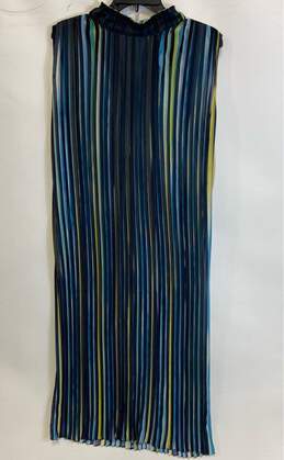 NWT BCBG Max Azria Womens Multicolor Striped Sleeveless Maxi Dress Size Large