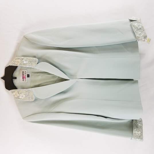Albert Nipon Evening Women Mint Blazer Jacket M 10 NWT image number 1