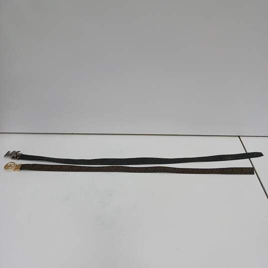 Set Of 2 Black MK Belts image number 1