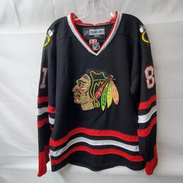 NHL Blackhawks Hossa 81 Black Jersey Size 50